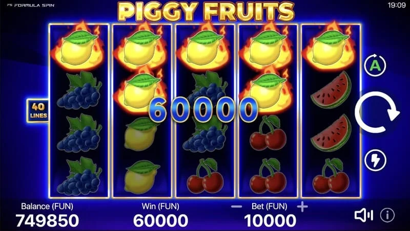 Piggy Fruits – duża wypłata z Piggy Feature z losowymi symbolami Wild
